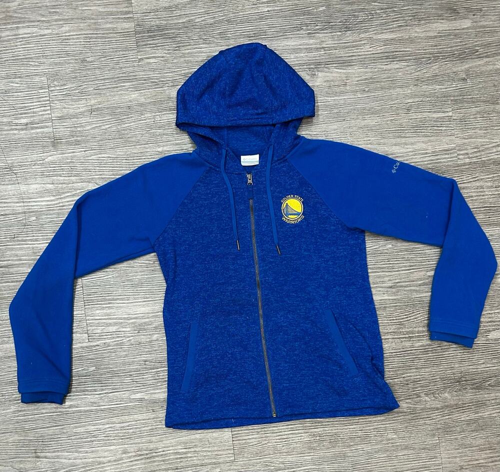 Columbia Golden State Warriors Full Zip Hoodie Jacket Royal Blue Women's Medium
